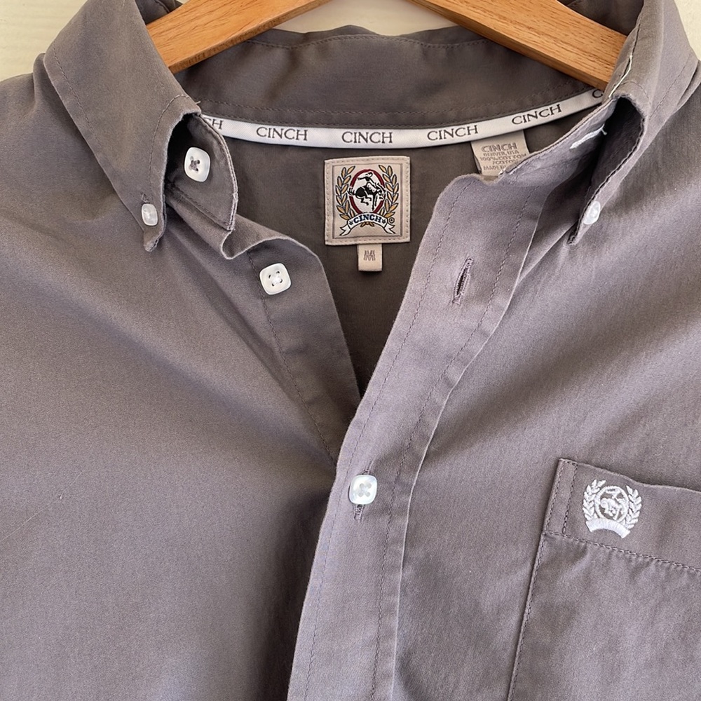 Medium long sleeve Cinch shirt in gray